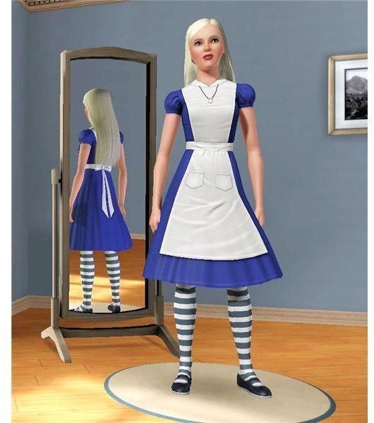 The Sims 3 Alice in Wonderland Dress and Sim