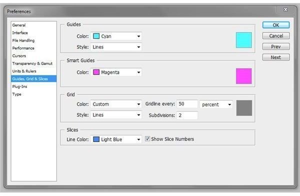 Guides Settings