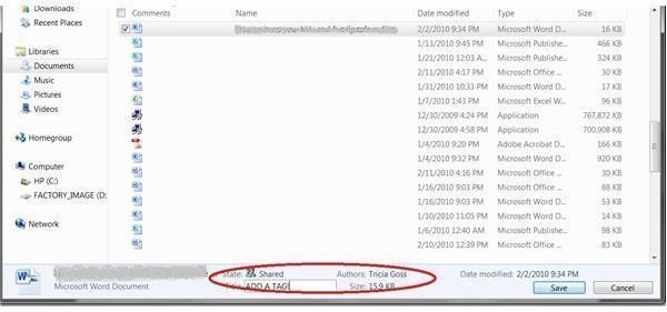 How to search for folders Windows 7: Add Tags in Folders