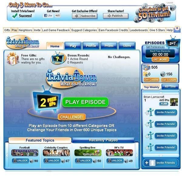 Trivia Town - Free Trivia Games Online