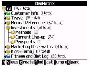 IdeaMatrix - Notes Ideas and Memo PIM Database