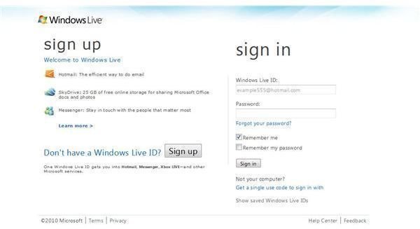 Sign Up for Hotmail