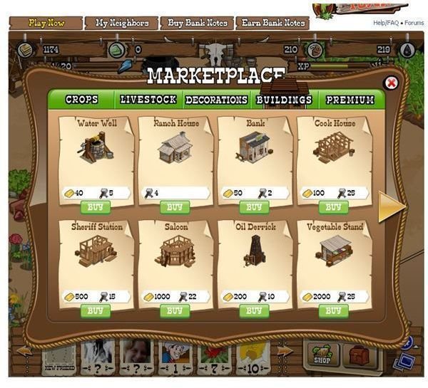 wild west town frontier game on facebook