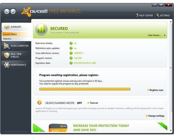 does avast free antivirus have real time protection