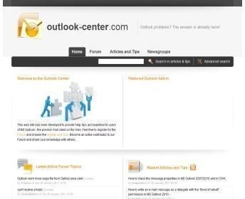 The home page of Outlook-Center