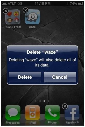 Confirm App Delete screenshot