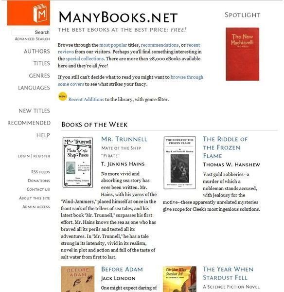 Figure 3 - ManyBooks Web Site 