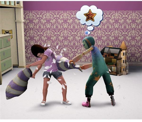 The Sims 3 imaginary friend pillow fight 1