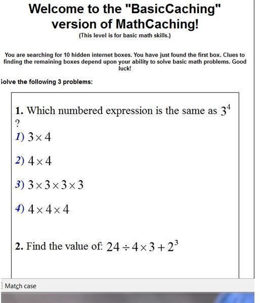 Classroom Teaching Tools: Geocaching and Algebra