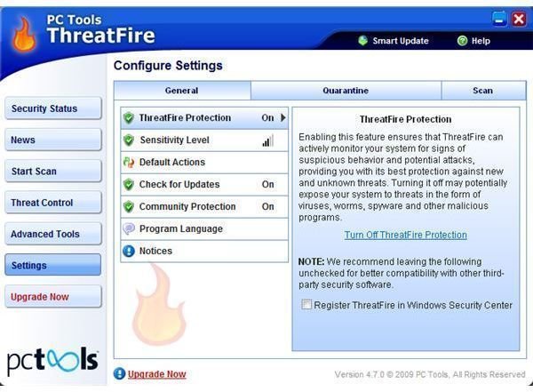 ThreatFire Settings