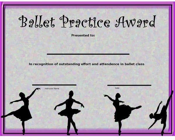 This Ballet Award can be given in recognition of effort and class attendance