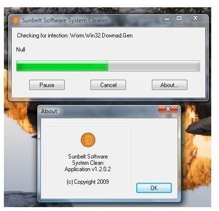 SSClean Conficker Removal Tool by Sunbelt