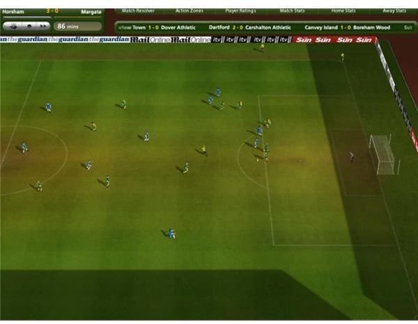 The Championship Manager 2010 3D match engine