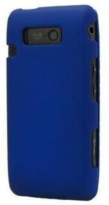 Hard Faceplate Blue Rubberized Cover Case for LG VS750 FATHOM 
