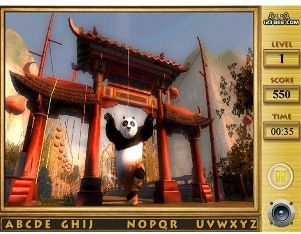 Kung Fu Panda Find the Alphabets