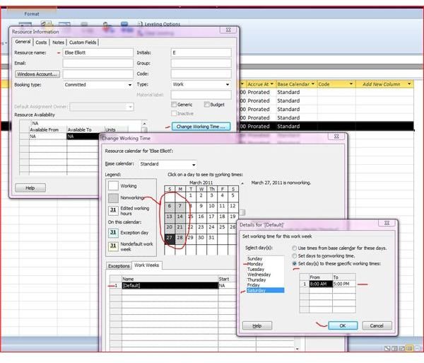 Change Calendar In Microsoft Project 