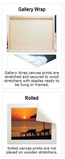 Gallery Wrap or Rolled options
