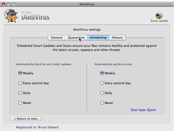 iAntiVirus Preferences