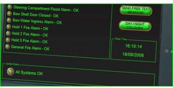Alarm email notification using SEAS system on board ships