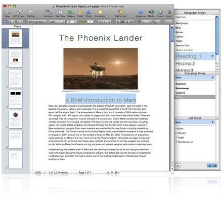 iWork Pages vs. Microsoft Word Review