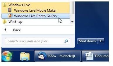 Locating Windows Photo Gallery