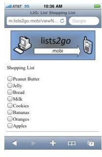 Lists2go