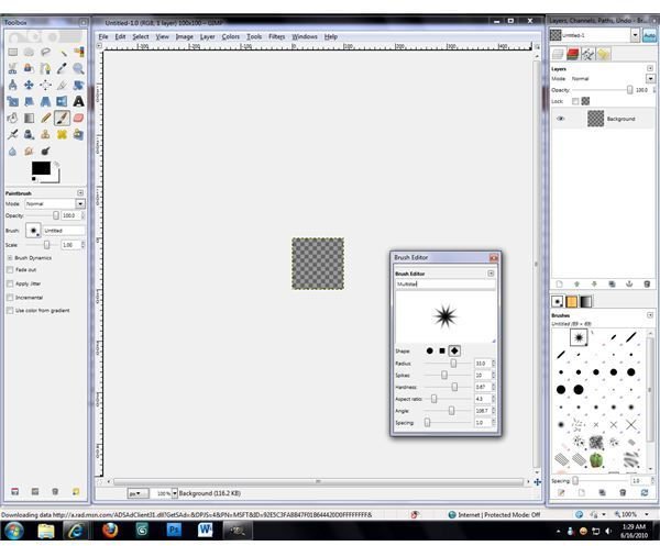 A basic brush editor is built in to GIMP.