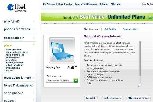 Choosing the Best Alltel Wireless Internet Card