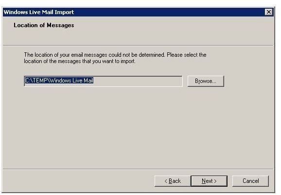 Windows Live Mail Messages Import 3