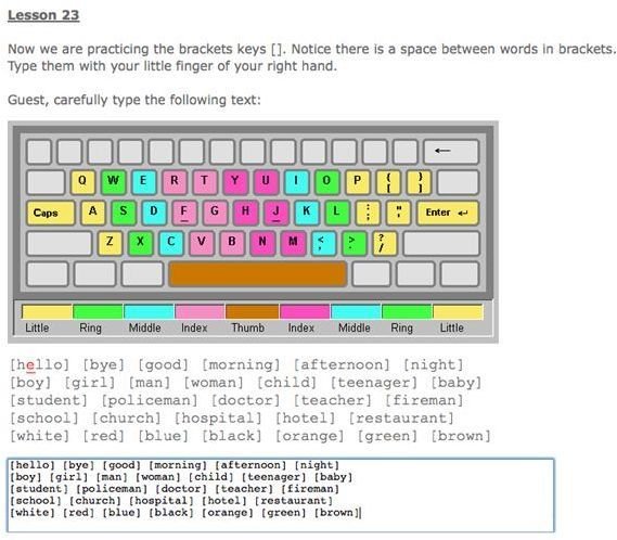 online typing course