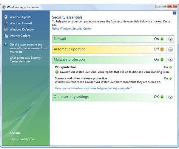 Ad-Aware Report its Status in Windows Security Center