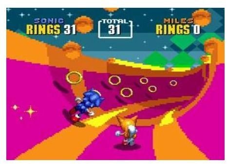 One of the Special Stages in Sonic 2.