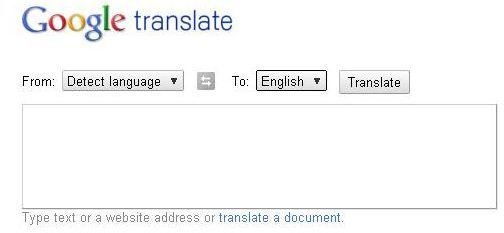 Using Google Translate Online