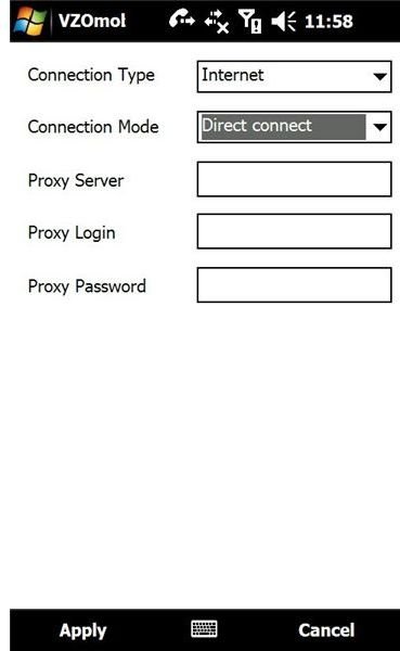 Connection settings