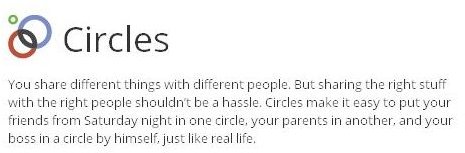 Screenshot Google+ Circles