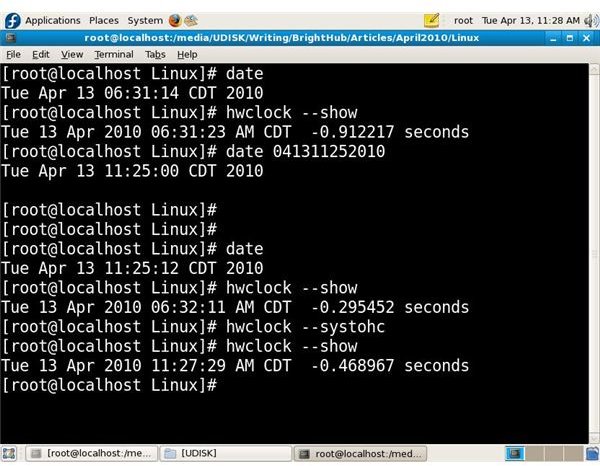 The Linux Set Date and Hwclock Commands