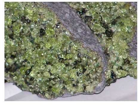 Olivine (Peridot) in Basalt