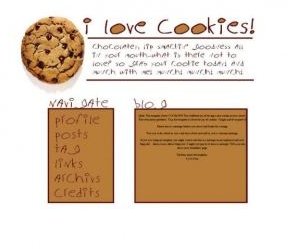 I Love Cookies Blogger Background
