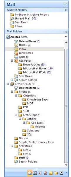 organise outlook folders