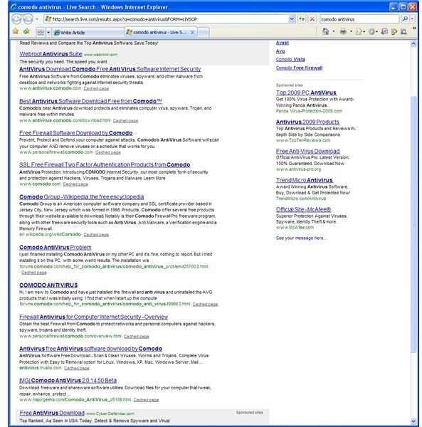 Live-Search-Results-Comodo-Antivirus
