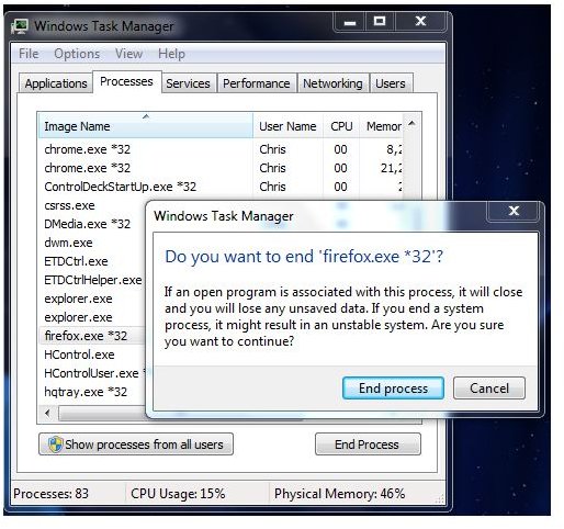 Firefox Error Messages: Firefox Won't Start