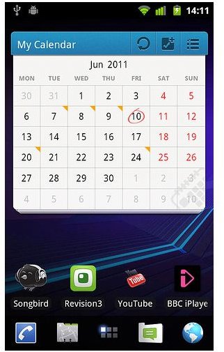 Free calender GOWidget.