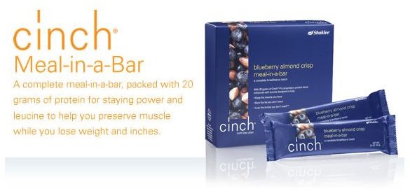 Cinch low GI meal replacement bars