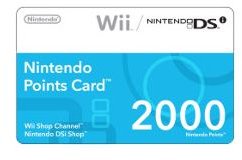 Nintendo Points Card