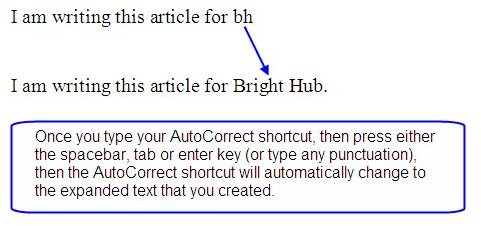 Using AutoCorrect