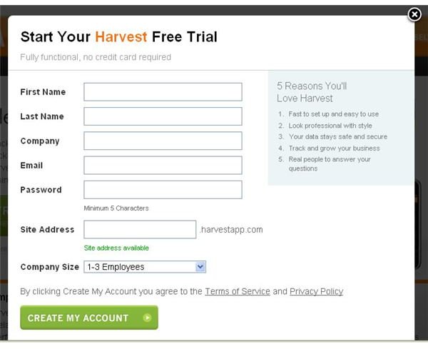 harvest time tracking and billing