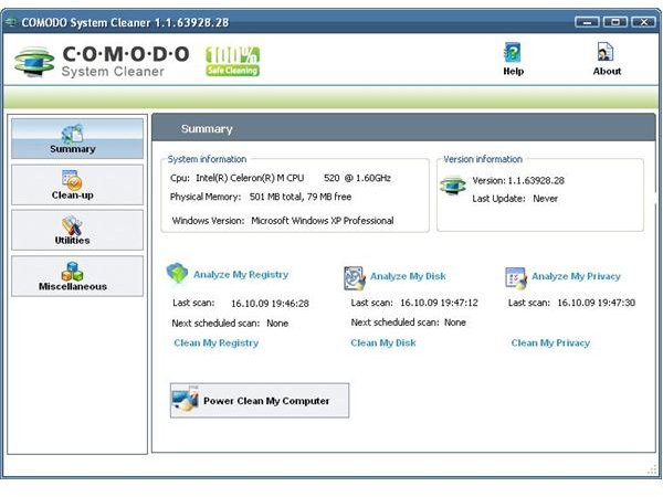 Comodo System Cleaner