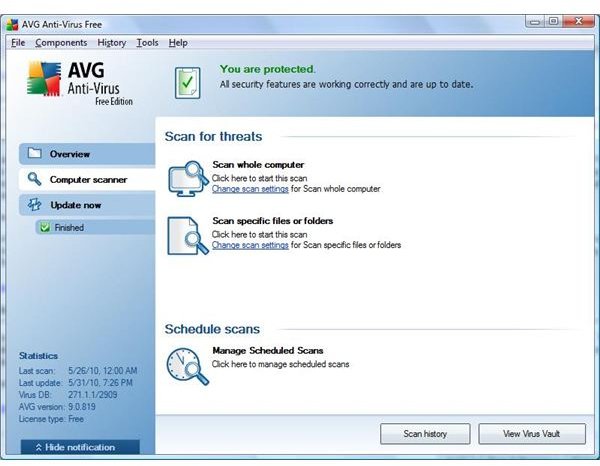 AVG Free Virus Protection Download Help