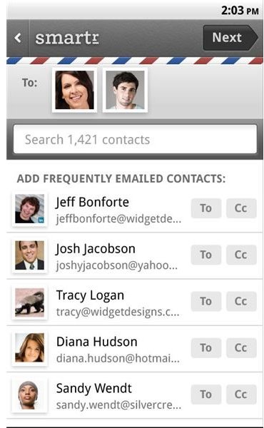 Smartr Contacts Search