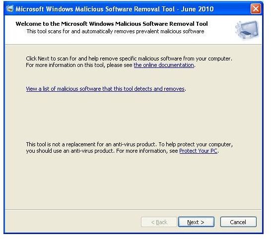 microsoft malware removal